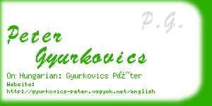 peter gyurkovics business card